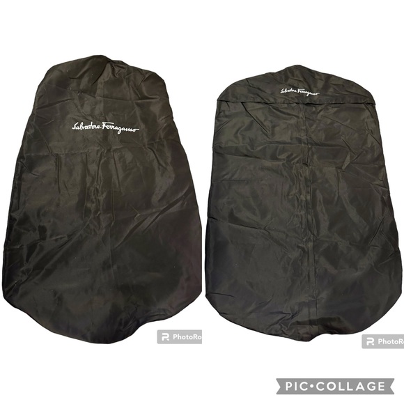 Salvatore Ferragamo black nylon zip protective garment travel bag - Picture 3 of 4